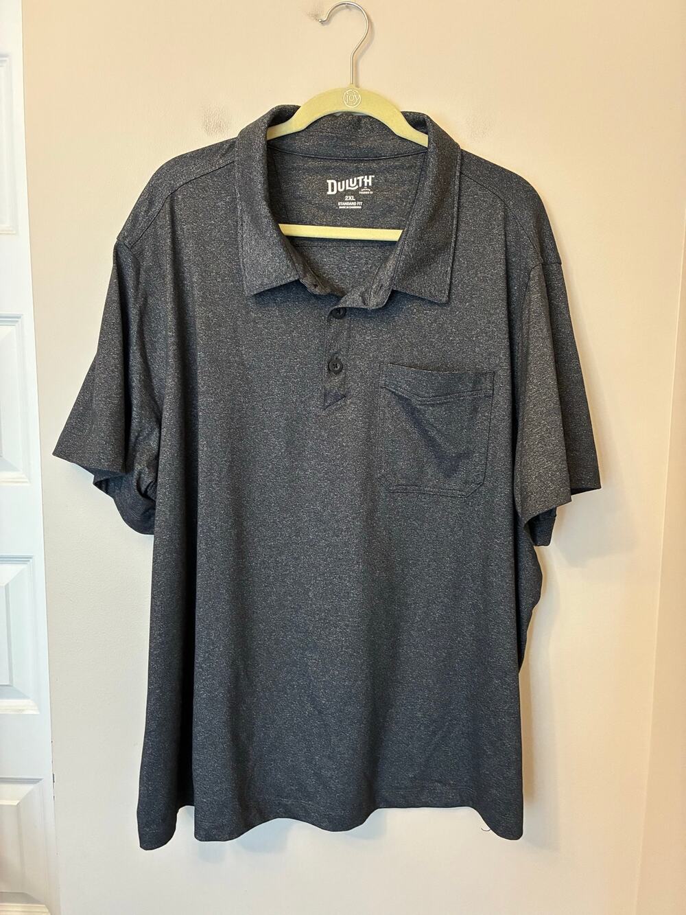 Duluth Men's Powercord Standard Fit Short Sleeve Polo Dark Gray Size 2XL